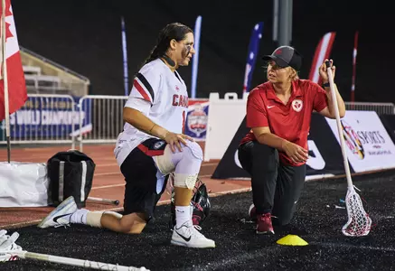Allison Daley coaching the US Canadian Team
