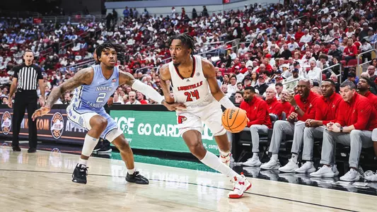 Jae'Lyn Withers drives the ball against North Carolina on Jan. 14, 2023.