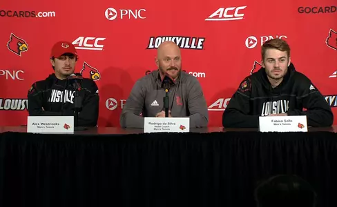 Natan Rodrigues serves against Bellarmine