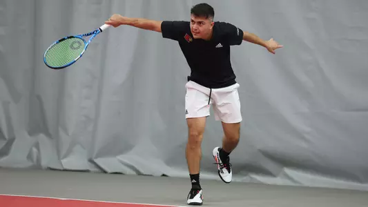 Sergio Hernandez after returning the ball against Bellarmine