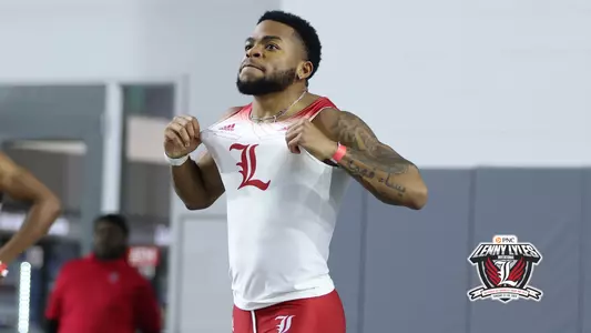 Sterling Warner-Savage wins the 60m-dash at the PNC Lenny Lyles Invitational