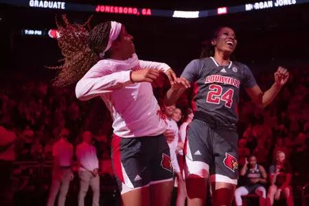 Morgan Jones during her walk out before the game against Georgia Tech on January 6th