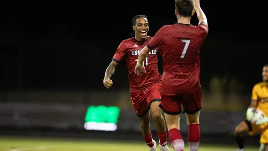 Damien Barker John after scoring against Kansas City.