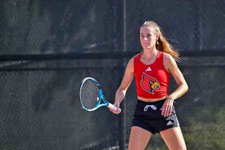 Louisvile Women's Tennis practice session - media shots for Nancy