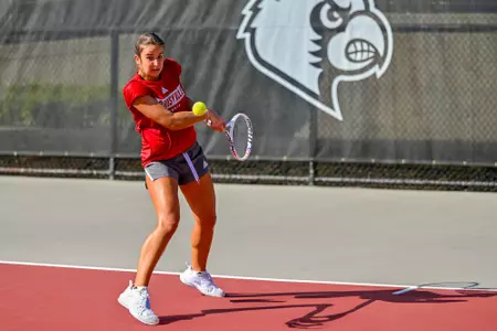 Louisvile Women's Tennis practice session - media shots for Nancy