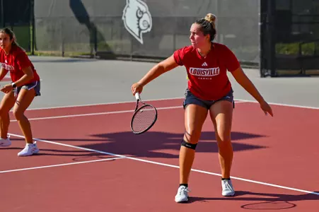 Louisvile Women's Tennis practice session - media shots for Nancy