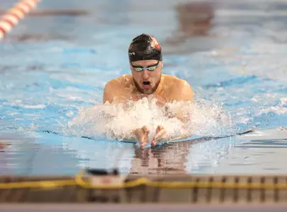 Aidan Kreiley swims the breaststroke