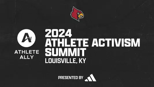 Graphic announcing that 2024 Athlete Activism Summit will be hosted in Louisville.