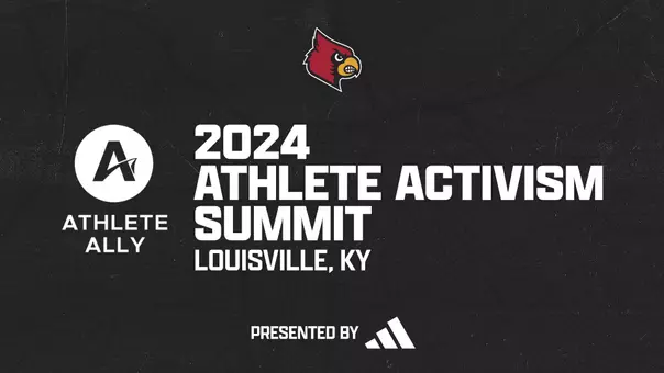 Graphic announcing that 2024 Athlete Activism Summit will be hosted in Louisville.