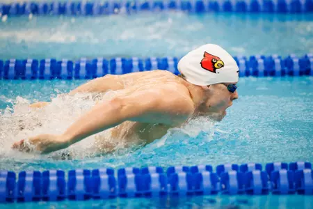 Tommy Bried swims the butterfly