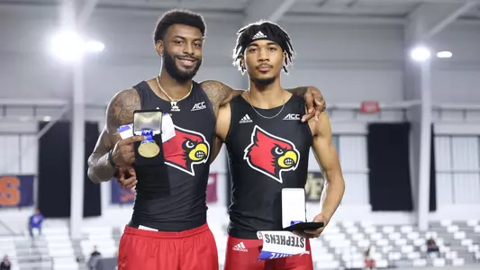 Trey Allen and Brion Stephens take the top two spots in the men's high jump at the ACC Indoor Championships.