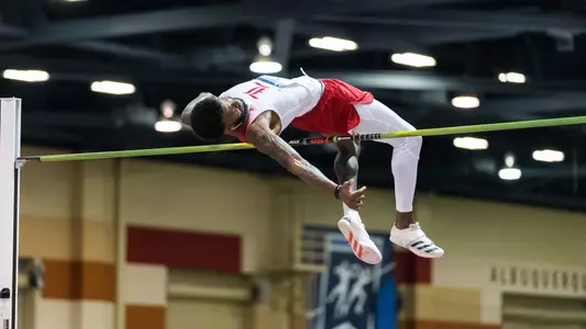 Trey Allen clears the bar at the NCAA Indoor Championships