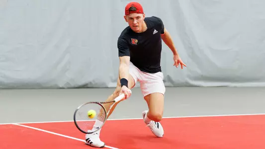 Andre' Steinbach returns the ball