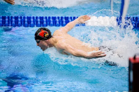 Dalton Lowe swims the butterfly