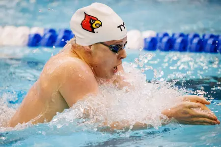 Tommy Bried swims the breaststroke