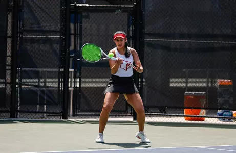 Rhea Verma hits a forehand