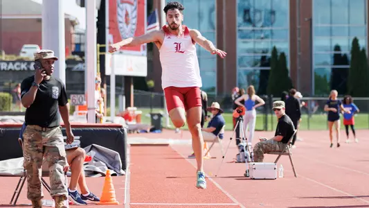 Grigoris Nikolaou competes in the triple jump at the Jim Freeman Louisville Invitational
