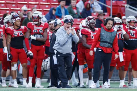 Coach Mark Hagen during the Spring Game at L&N Federal Credit Union Stadium on April 21, 2023.