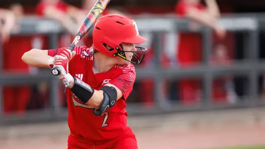Sarah Gordon awaits a pitch at the plate