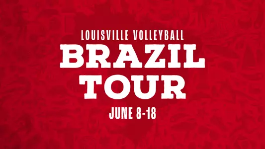graphic announcing volleyball trip to Brazil