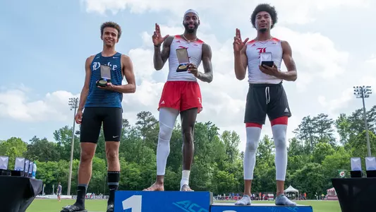 Trey Allen and Brion Stephens take the top two spots in the men's high jump at the 2023 ACC Outdoor Championships.