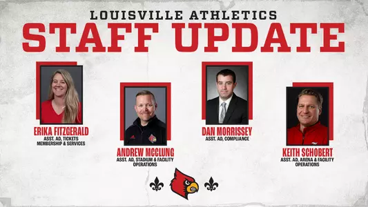 Graphic announcing promotion of Erika Fitzgerald, Andrew McClung, Dan Morrissey and Keith Schobert to Assistant AD titles.