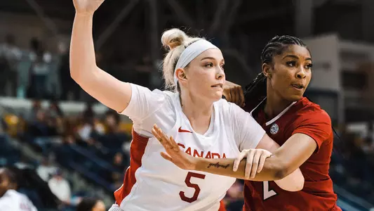 Game action vs. Canada