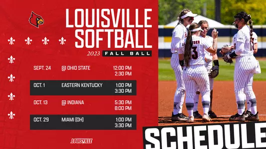 Softball Fall Schedule Graphic
