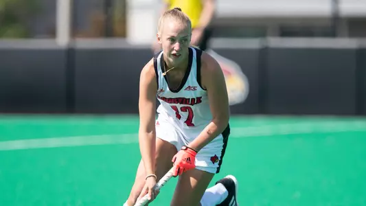 Mia Duchars looks downfield against VCU