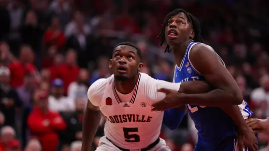 Brandon Huntley-Hatfield fights for a rebound against Duke on Jan. 23, 2024.