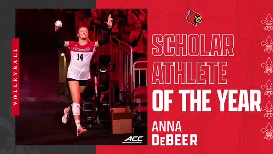 graphic for Anna DeBeer being named ACC Scholar Athlete of the Year