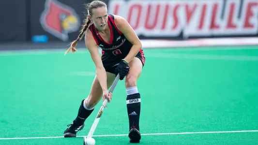 Aimee Plumb with the ball against Princeton
