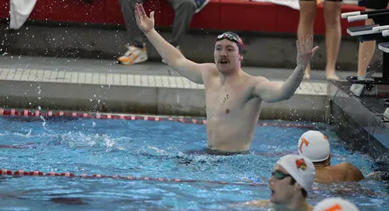 Mateo Miceli celebrates at the block