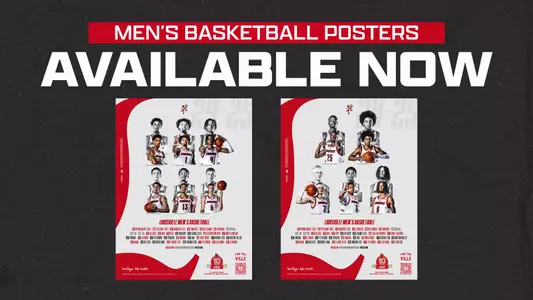 Men's basketball 2024-25 poster release graphic - available now