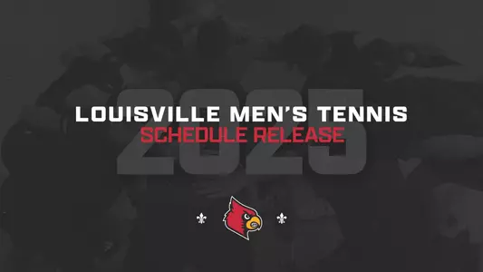 Men's tennis schedule release graphic 2025