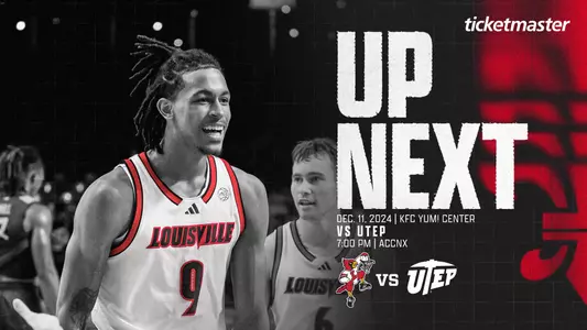 Up Next graphic for Louisville men's basketball