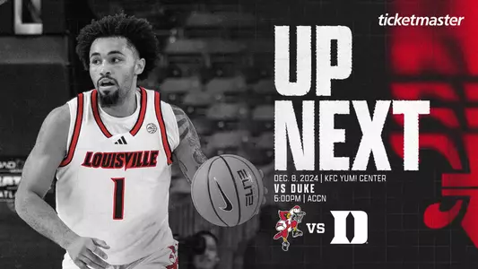 Up Next Graphic for men's basketball vs. Duke