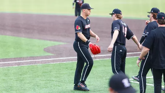 Sebastian Gongora coming off the field against Indiana State.