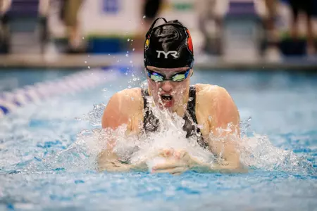 Ella Welch wins the breaststroke