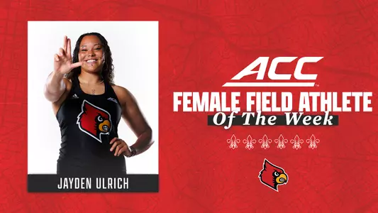 Jayden Ulrich wins ACC Female Field Athlete of the Week on Feb. 6, 2024.