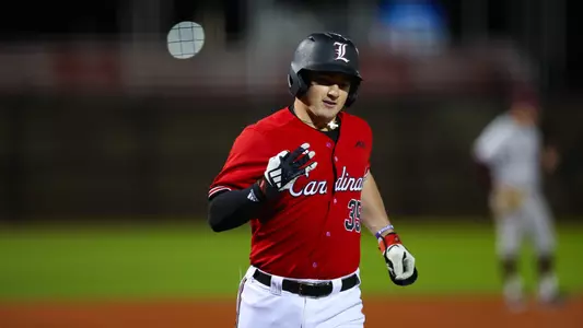 Luke Napleton after his third home run against Virginia Tech.