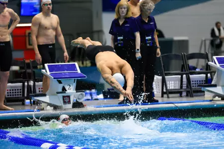 Dalton Lowe off the blocks in the 200 Free Relay