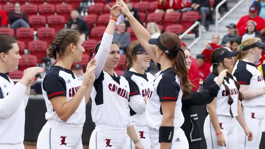 Louisville softball team introductions vs. WKU