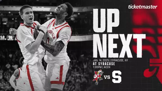 Up Next graphic for Syracuse game