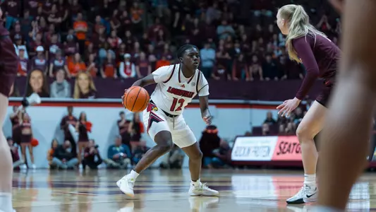 Ja'Leah Williams drives against Virginia Tech