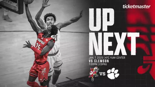 Up Next graphic against Clemson