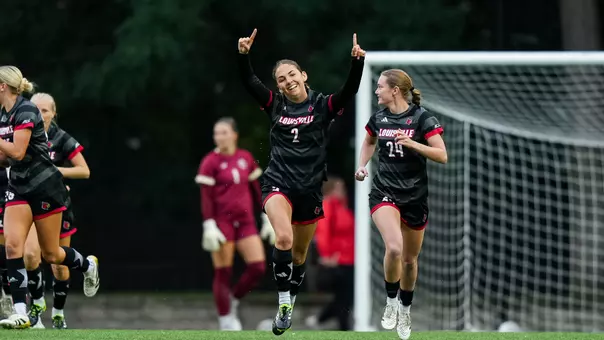 Betsy Huckaby celebrates against Boston College