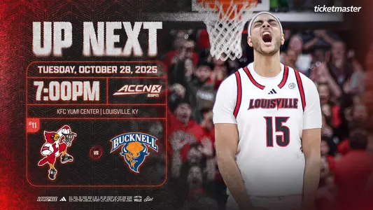 Up next graphic vs. Bucknell