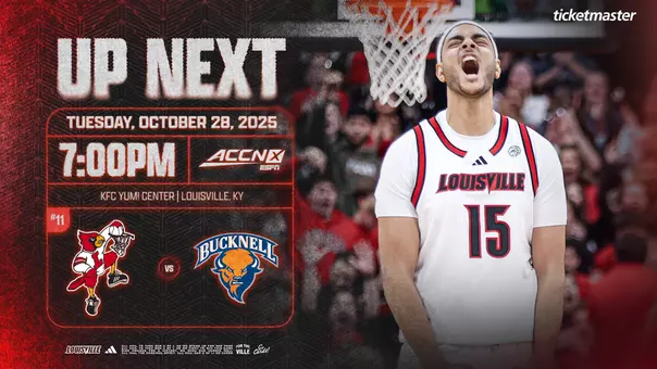 Up next graphic vs. Bucknell