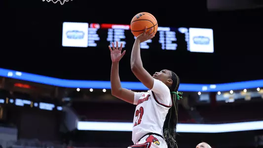 Tajianna Roberts lays it in against New Hampshire